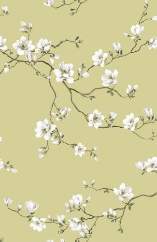 Tapeta kwitnące gałęzie magnolii Wallquest CH30105 Chinoiserie
