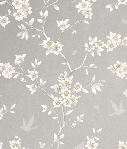Tapeta kwitnące pnącza – metaliczna Wallquest CH30207 Chinoiserie