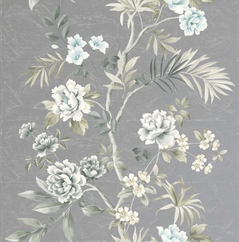 Tapeta roślinna – metaliczna Wallquest CH30408 Chinoiserie