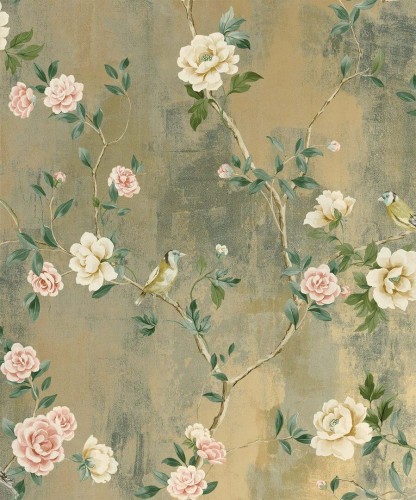 Tapeta botaniczna – metaliczna Wallquest CH31605 Chinoiserie