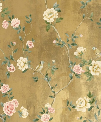Tapeta botaniczna – metaliczna Wallquest CH31615 Chinoiserie