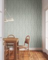 Tapeta geometryczna inspirowana ikatem York Wallcoverings LM5341 Rousseau Paperweave Lemieux Et Cie