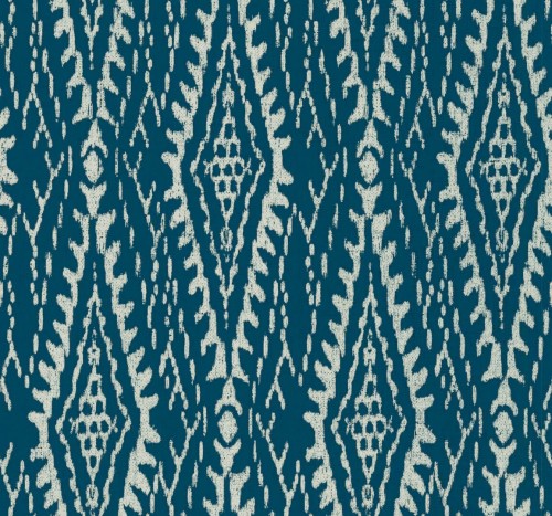 Tapeta geometryczna inspirowana ikatem York Wallcoverings LM5344 Rousseau Paperweave Lemieux Et Cie