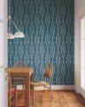 Tapeta geometryczna inspirowana ikatem York Wallcoverings LM5344 Rousseau Paperweave Lemieux Et Cie