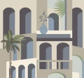 Tapeta inspirowana architekturą York Wallcoverings MT5619 Monte Vista Montecito