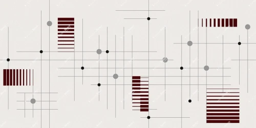 Fototapeta geometryczna Inkiostro Bianco INTRECCI BORDEAUX INKICEX2603 Materiaprima