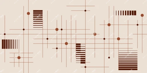 Fototapeta geometryczna Inkiostro Bianco INTRECCI DARK PEACH INKICEX2602 Materiaprima