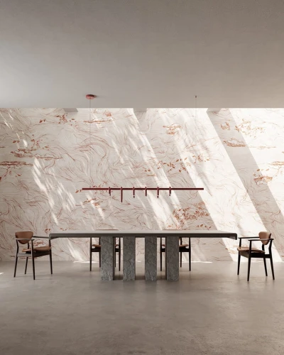 Fototapeta płynne linie Inkiostro Bianco MEDEA TERRACOTTA INKEOIM2604 Materiaprima