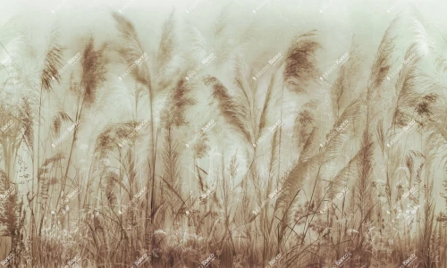 Fototapeta kłosy zboża Inkiostro Bianco RONDA RAFIA INKAMRM2603 Materiaprima