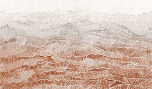 Fototapeta artystyczny horyzont gór Inkiostro Bianco YAMA TERRA DI SIENA INKOOPA2602 Materiaprima