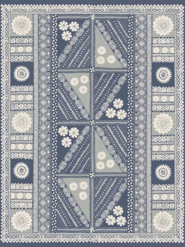 Mural inspirowany gobelinami z plemiennym wzorem York Wallcoverings AB3058M Tapa Artifacts