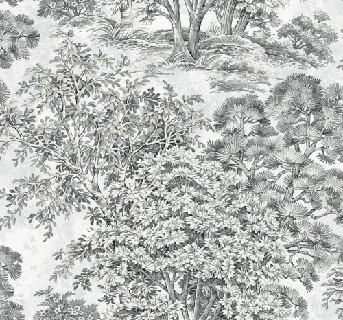 Tapeta drzewa w stylu scenek rodzajowych Wallquest TR70600 Trees