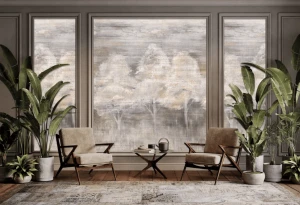 Mural rozmyte drzewa Decoprint SYD27591 Environment Serenity