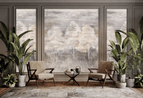 Mural rozmyte drzewa Decoprint SYD27591 Environment Serenity