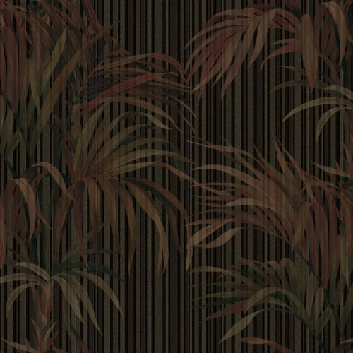 Tapeta tropikalne liście i paski Zambaiti Parati Z81014 Philipp Plein 2 - 106 cm szer.