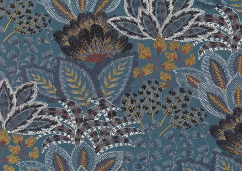 Tapeta imitująca roślinny haft Sirpi 26310 Giardino Alta Gamma Zen