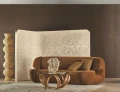 Tapeta naturalna z haftowanym sznurkiem jutowym Casamance 71840210 Silvara Tramis