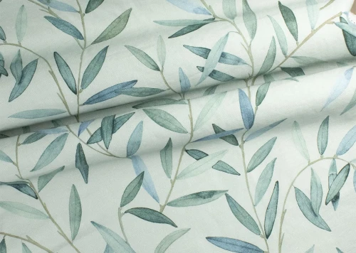 Tkanina dekoracyjna ze wzorem liści J&V F7317 Oliveraie Grande Corniche