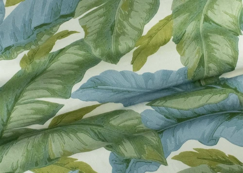 Tkanina lniano-bawełniana w liście bananowca J&V F7325 Banane Grande Corniche