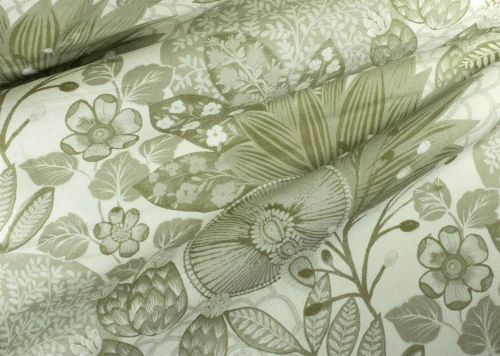 Tkanina lniano-bawełniana z roślinnym wzorem J&V F7342 Lithops Grande Corniche