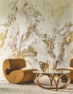 Mural tekstylny imitujący marmur Casamance 71790312 Carrara Exploration