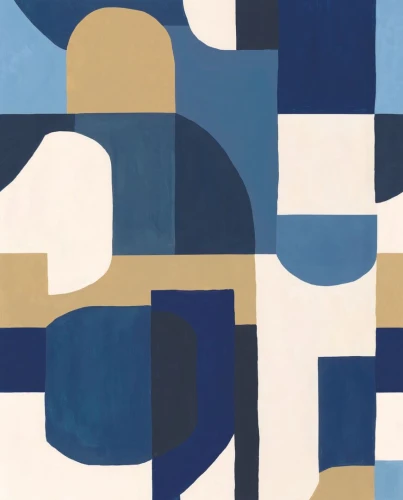 Mural geometryczny Caselio BLS 107536202 L Solena Blue Shades