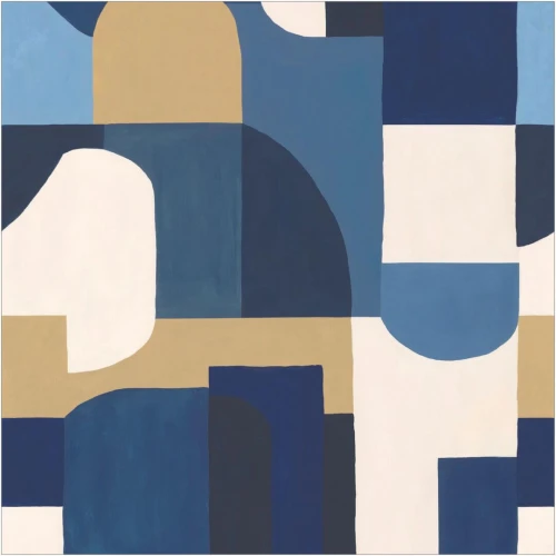 Mural geometryczny Caselio BLS 107536206 S Solena Blue Shades