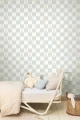 Tapeta szachownica i gęsi Caselio HKC 107590675 Goose Happy Kids Club