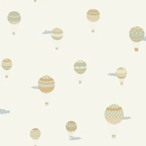 Tapeta balony na ogrzane powietrze Caselio HKC 107650795 Balloon Adventure Happy Kids Club