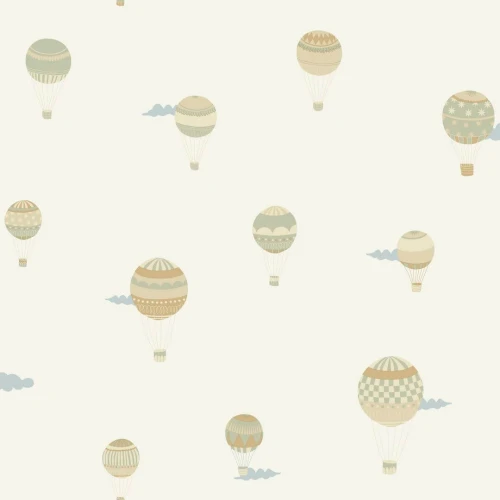 Tapeta balony na ogrzane powietrze Caselio HKC 107650795 Balloon Adventure Happy Kids Club