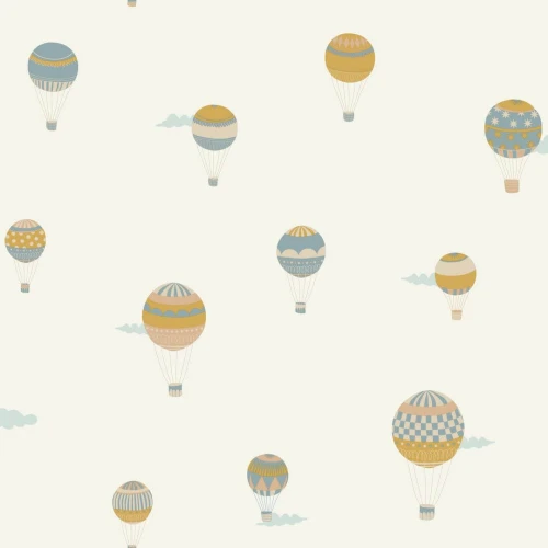 Tapeta balony na ogrzane powietrze Caselio HKC 107654689 Balloon Adventure Happy Kids Club