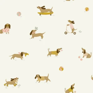 Tapeta jamniki Caselio HKC 107680451 Teckel Happy Kids Club