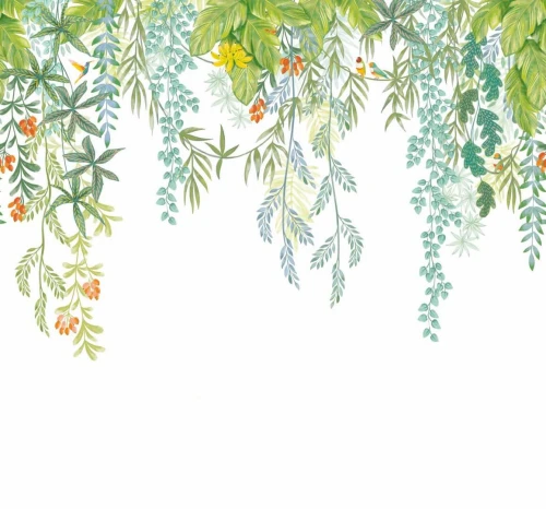 Mural tropikalne liście Caselio HKC 107718808 M Fairy Canopy Happy Kids Club