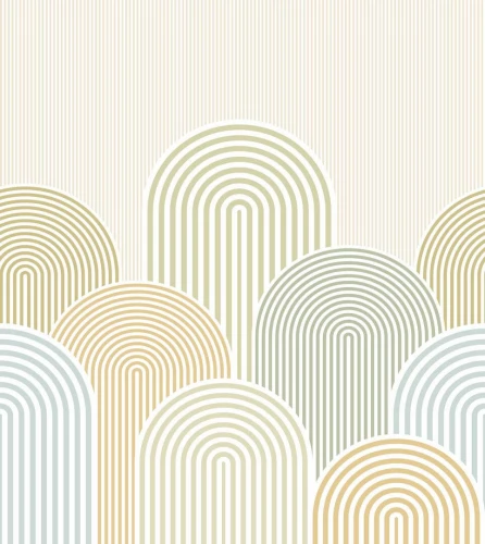 Mural łuki i linie Caselio MIP 107822701 M Arched Line Mix & Stripes