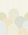 Mural łuki i linie Caselio MIP 107822702 L Arched Line Mix & Stripes
