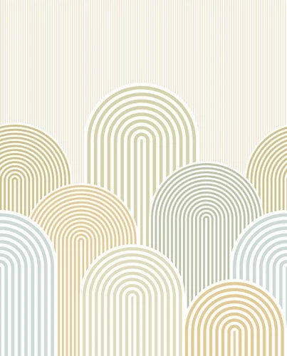 Mural łuki i linie Caselio MIP 107822702 L Arched Line Mix & Stripes