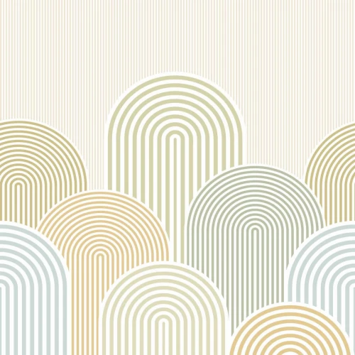 Mural łuki i linie Caselio MIP 107822706 S Arched Line Mix & Stripes