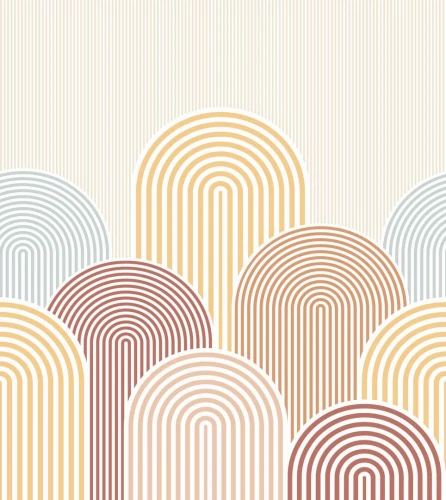Mural łuki i linie Caselio MIP 107824601 M Arched Line Mix & Stripes
