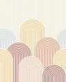 Mural łuki i linie Caselio MIP 107824602 L Arched Line Mix & Stripes