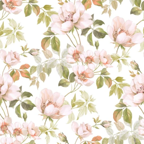 Tapeta kwiaty Casadeco BJAR 202534242 Sous Les Rosiers Le Beau Jardin