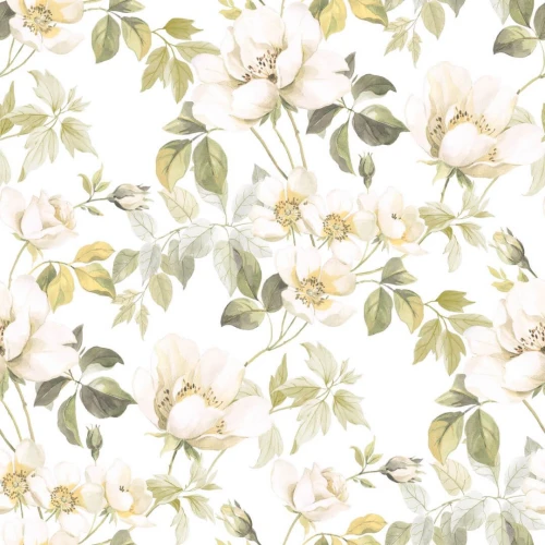 Tapeta kwiaty Casadeco BJAR 202537007 Sous Les Rosiers Le Beau Jardin