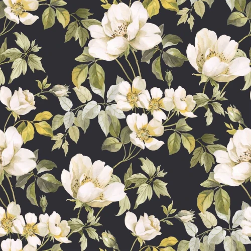 Tapeta kwiaty Casadeco BJAR 202539909 Sous Les Rosiers Le Beau Jardin