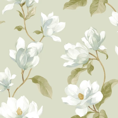 Tapeta kwiaty magnolii Casadeco BJAR 202547202 Brume De Magnolia Le Beau Jardin