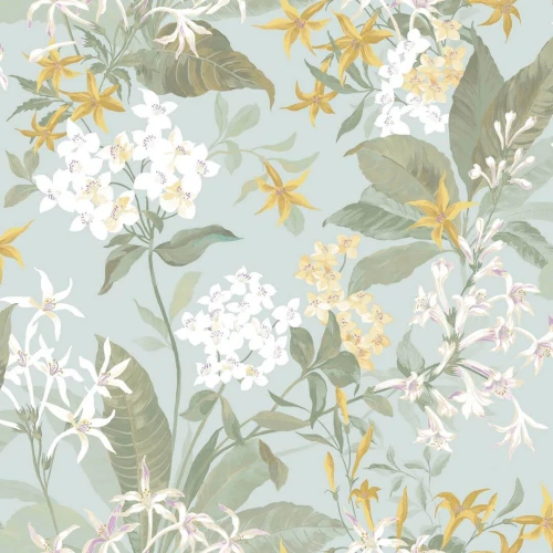 Tapeta kwiaty jaśminu Casadeco BJAR 202566025 Songe De Jasmin Le Beau Jardin