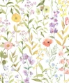 Tapeta akwarelowe kwiaty Casadeco BJAR 87650825 Fleurs Des Champs Le Beau Jardin