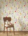Tapeta akwarelowe kwiaty Casadeco BJAR 87650825 Fleurs Des Champs Le Beau Jardin