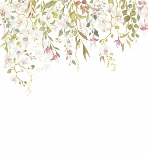 Mural zwisające pnącza orchidei Casadeco 202167009NW L Orchidees En Vol Wonderwalls 3