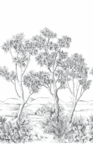 Mural drzewa sawanny Casadeco 202219004NW L Terre D'acacias Wonderwalls 3