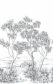 Mural drzewa sawanny Casadeco 202219104V L Terre D'acacias Wonderwalls 3