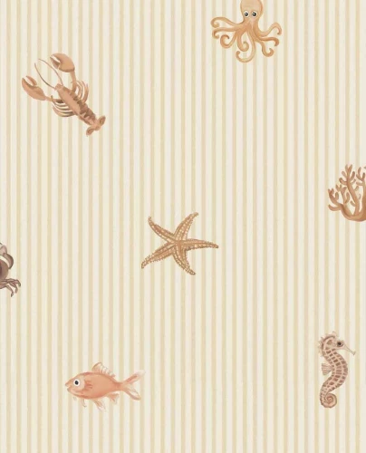 Tapeta paski i morskie stworzenia Eijffinger 363170 Tiny Treasures